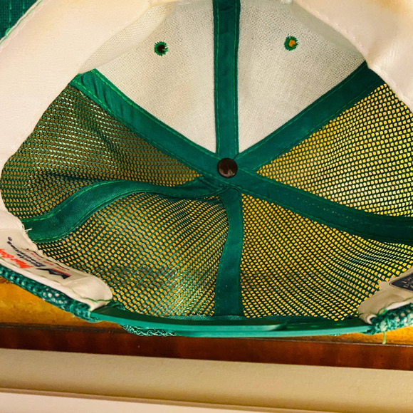 VTG NFL New York Jets Mesh Snapback Green Trucker Hat Macgregor Sports Specialty - Picture 8 of 8